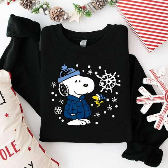 Cartoon Dog in Blue Coat Sweatshirt, Dog With Coat Winter Sweatshirt ...