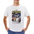 thumbnail image 1 of Cartoon Dogs Astronaut Men’s T-Shirt 100% Cotton Casual Short Sleeve Tops Gift Tee White S, 1 of 5
