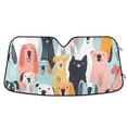 thumbnail image 1 of Cartoon Dogs Car Windshield Sun Shade Reflector Sunshade Foldable for Front Keeps Vehicle Cool, 1 of 8