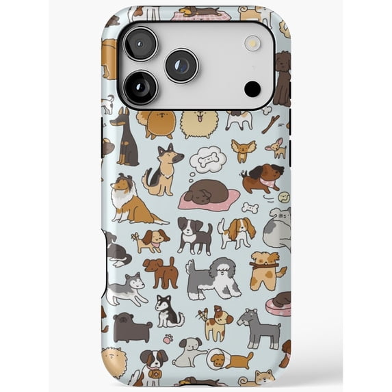 Cartoon Dogs and Bones Tough Case for Apple iPhone, Dual-Layer ...