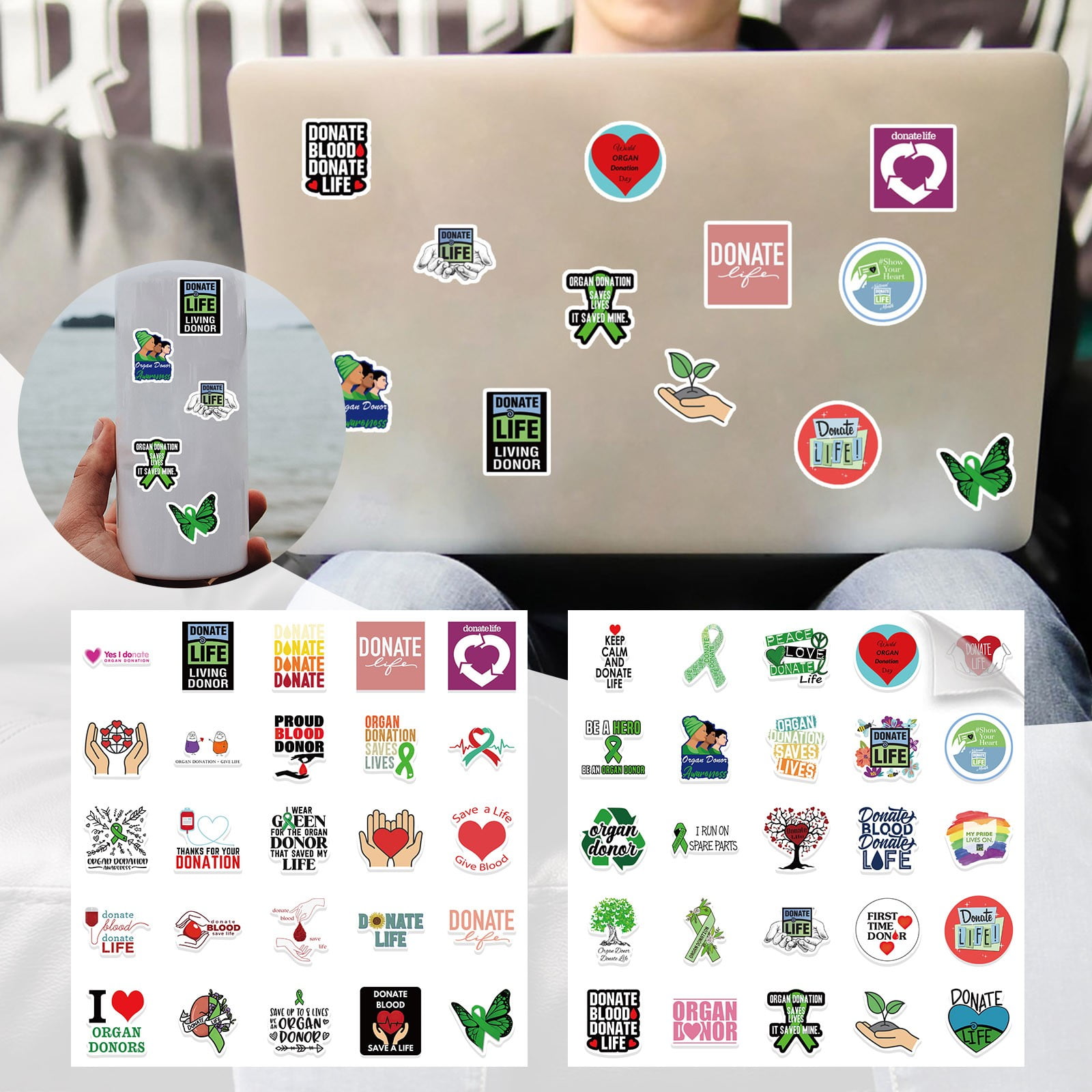 Bobasndm 60PCS Cute Cat Stickers,Kawaii Cat Sticker for Water  Bottle,Laptop,Phone,Skateboard Stickers for KidsTeens Girls Gift