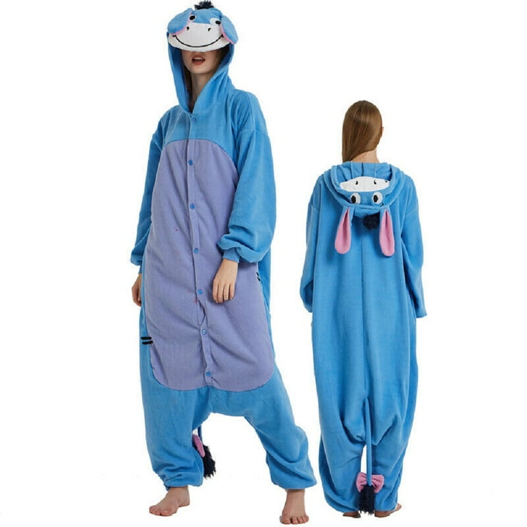 Cartoon Donkey One piece Pajamas for Adults and Children Home Clothes Halloween Amusement Park Cosplay Costumes