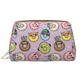 thumbnail image 1 of Cartoon Donut Prints Funny Makeup Bag, Large Capacity Travel Cosmetic Bag for Women Girls- Travel Toiletry Bag Leather Portable Waterproof Makeup Case Organizer with Handle, 1 of 4