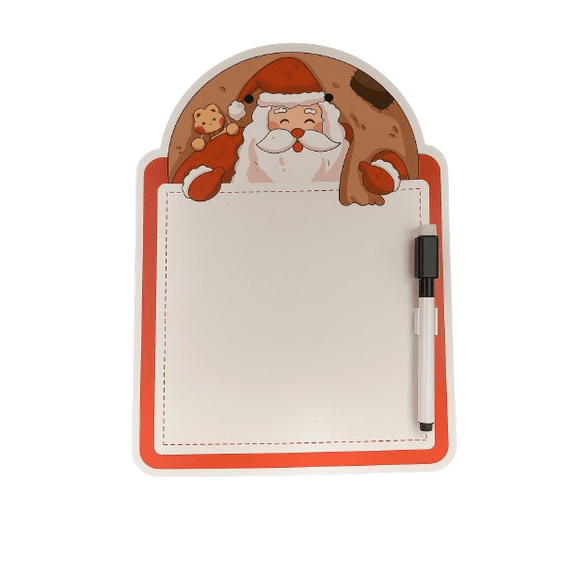 Cartoon Double-Sided Dry Erase Writing Boards, Red Christmas