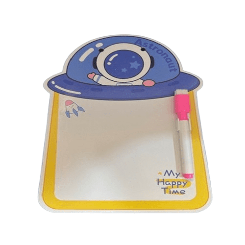 Cartoon Double-Sided Dry Erase Writing Boards, Yellow Astronaut