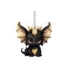 Cartoon Dragon 2D Acrylic Car Charm, Flat Black Dragon Design with Random Chain, Bold Rearview Mirror Hanging for Gamers, Anime Fans or Unique Car Styling