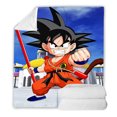 Cartoon Dragon Ball Blanket Anime Flannel Fleece Bed Blanket Sofa