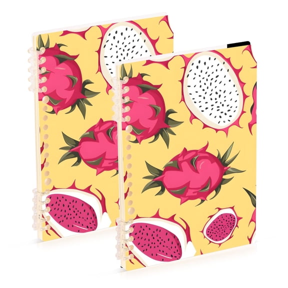 Cartoon Dragon Fruit Notebook Detachable Coil Notebook Diary Plan Book A5 Size 60 Pages 1 Pack