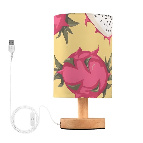 Cartoon Dragon Fruit Table Lamp with USB Port LED Warm Light Lamp Night Light Home Decor