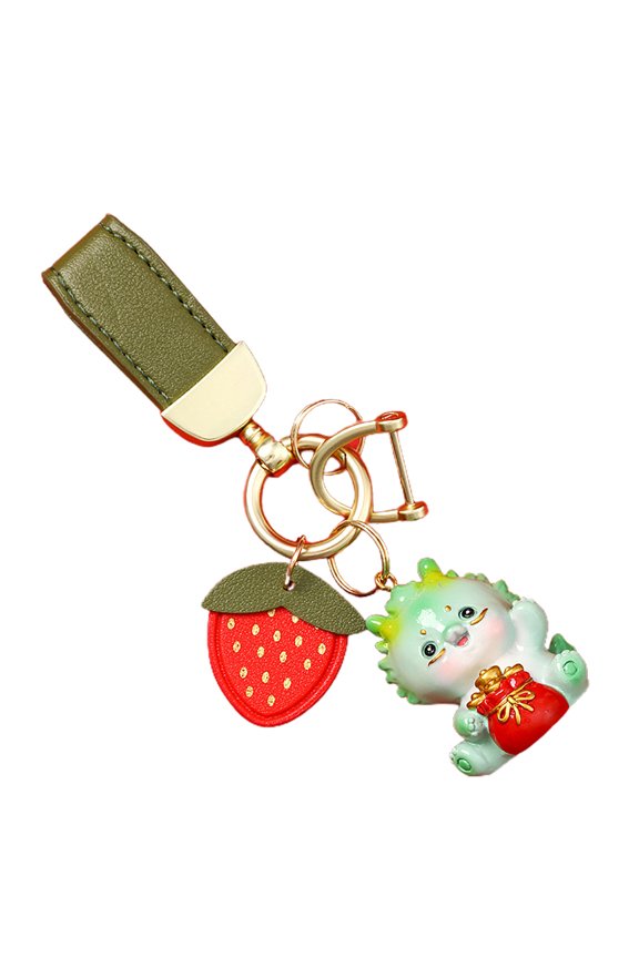 Cartoon Dragon Keychain Mascot Resin Ornament Chinese Dragon Animal Pendant Creative Keyring Charm Handbag Schoolbag Decoration New Year Gift for Girls Boys