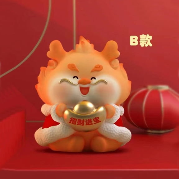 Cute Dragon Vinyl Piggy Bank for Storage with Cartoon Design and Safe Material Orange Color