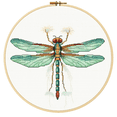 thumbnail image 1 of Cartoon Dragonfly DIY Stamped Cross Stitch Kits for Beginners Easy with Hoop 11CT Needlepoint Embroidery Counted Cross Stitch Kits Art Craft Wall Decoration 30x30cm(2), 1 of 7