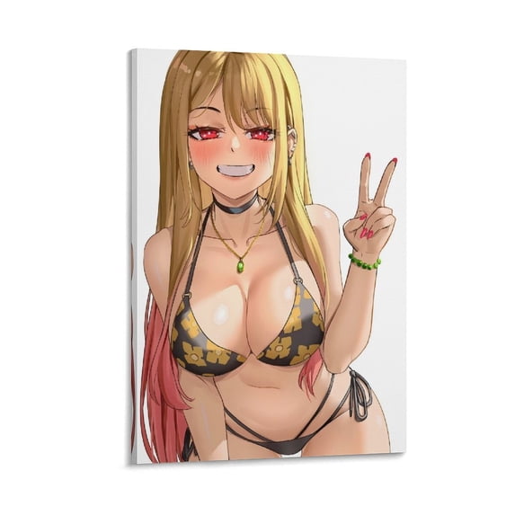 Cartoon My Dress-Up Darling Poster Kitagawa Marin Anime Poster(4) Artworks Canvas Poster Room Aesthetic Wall Art Prints Home Modern Decor Gifts 24x36inch(60x90cm)
