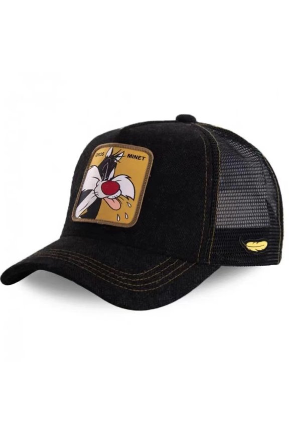 Cartoon Duck Anime Embroidered Hat Trucker Hat Big Mouth Monster Mesh Baseball Cap