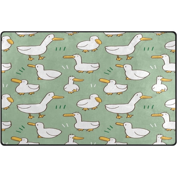 Cartoon Duck Area Rugs Colorful Large Non-Slip Floor Matative Carpets Doormat for Kitchen Living Dining Dorm Playing Room Bedroom 60 x 39inch Home Decor