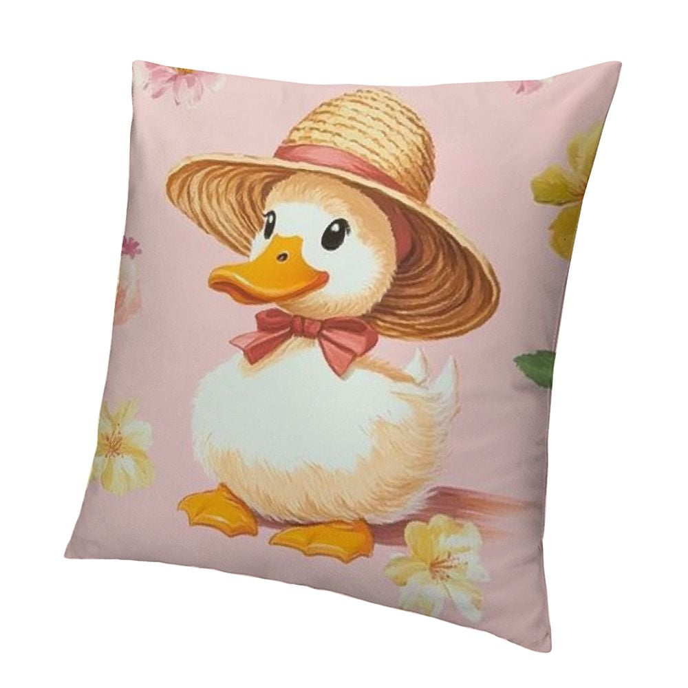 Cartoon Duck Kawaii Cute Duck Decorative Pillow Case Pillowcase for
