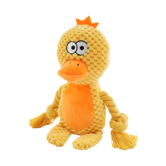 Cartoon Duck Plush Dog Toy, Puppy Sound-Making Toy - Soft Plushy Texture, Rope Limb Design, Cute Cartoon Animal Shape, Sound-Generating Feature - For Puppies, For Small Dogs, For Indoor Play, For Cud