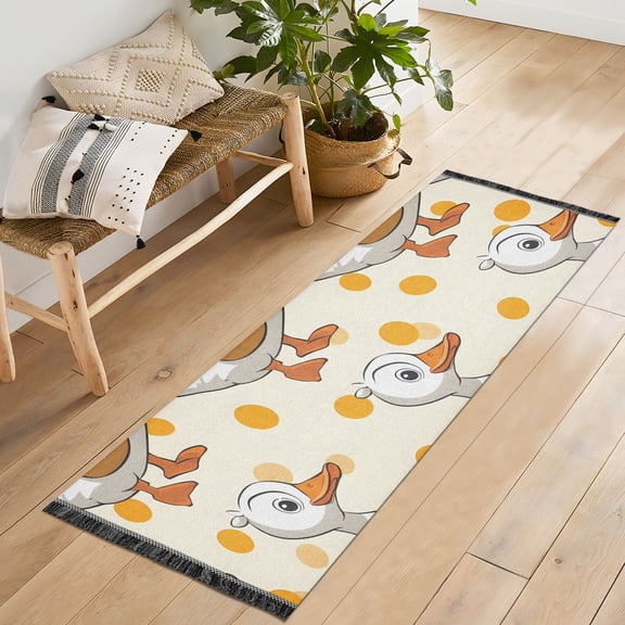 Cartoon Ducks Runner Rug Machine Washable Area Rugs Carpet Non Slip Entryway Mat for Bedroom Entryway Front Door
