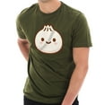 thumbnail image 1 of Cartoon Dumpling Graphic Design Unisex Lane Seven Ring Spun Combed Cotton Short - Army Green XL, 1 of 4