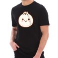 thumbnail image 1 of Cartoon Dumpling Graphic Design Unisex Lane Seven Ring Spun Combed Cotton Short - Black 2XL, 1 of 4