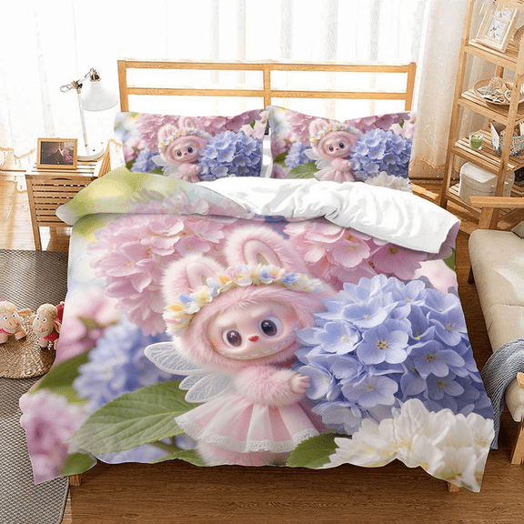 Cartoon Duvet Cover Set Bedding Cover Set Lovely Comforter Cover Bedding Super Soft Bedspread Cover Room Decor