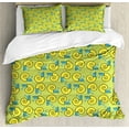 thumbnail image 1 of Cartoon Duvet Cover Set, Style Image of Repetitive Snails with Polka Dotted Shells, Decorative 3 Piece Bedding Set with 2 Pillow Shams, Calking Size, Pale Green and Multicolor, by Ambesonne, 1 of 3