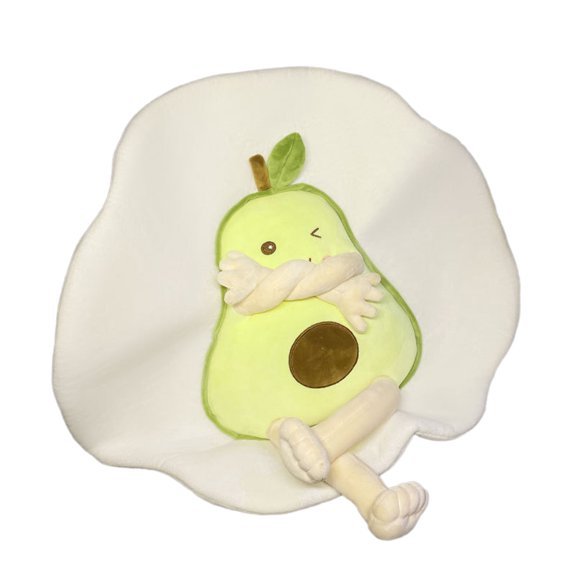 Cartoon Egg Shape Fruit Flock Outdoor Hiking Travel Pillow Bed Accessories Soft Bed Cushion Lumbar Chair