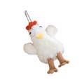 thumbnail image 1 of Cartoon Eggs Laying Hen Plush Bag Charm Stuffed Keychain Pendant For Kids And Adult Backpack Handbag, 1 of 8