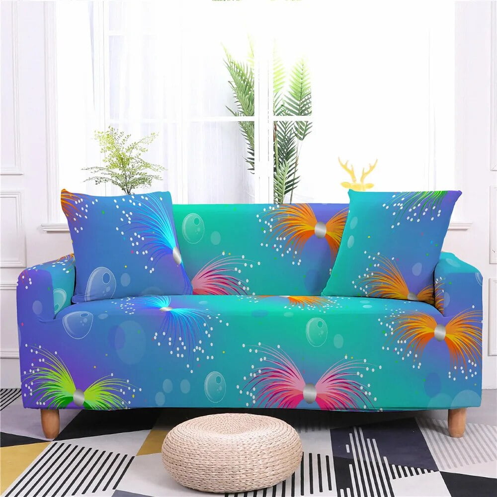 Cartoon Elastic Sofa Cover Stretch Couch Cover Geometric Sofa Covers