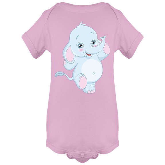 Cartoon Elephant Design Bodysuit Infant -Image by Shutterstock, 6 Months