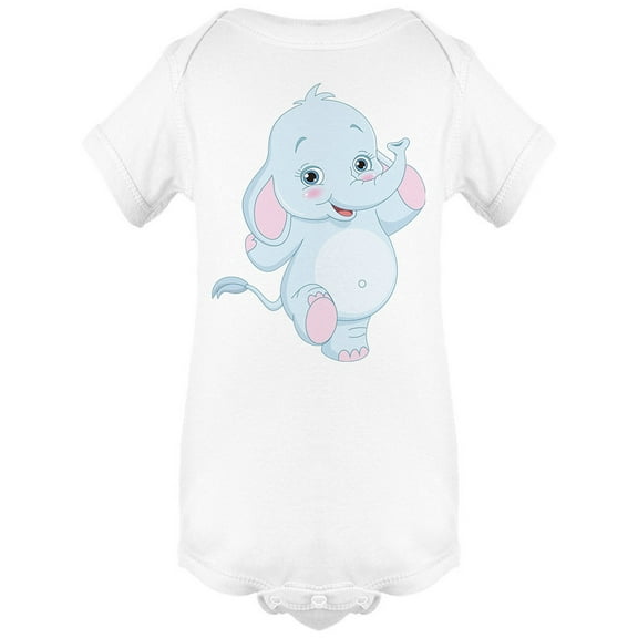 Cartoon Elephant Design Bodysuit Infant -Image by Shutterstock, 6 Months