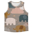 thumbnail image 1 of Cartoon Elephant Sleeping with Stars Clouds Vest Undershirt Tank Top Sleeveless Quick Dry L, 1 of 7