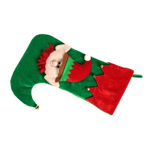 Cartoon Elves Christmas Stockings Candy Gifts Bag, Holiday Socks for Tree Home Party Decorations