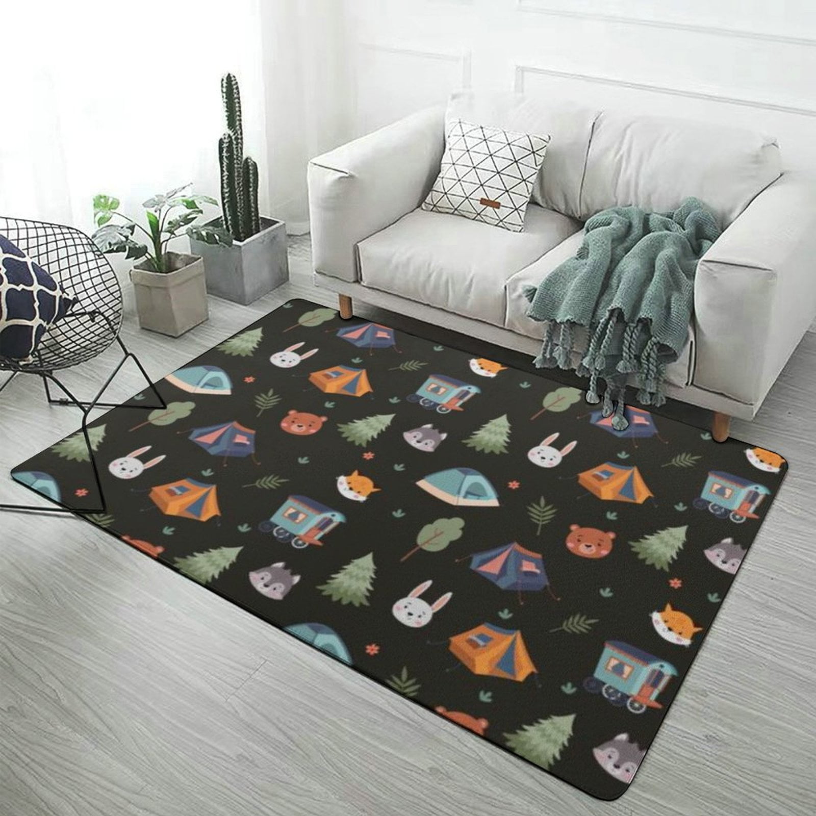 Cartoon Engineering Car Camping Carpet for Home Decoration Rugs for ...