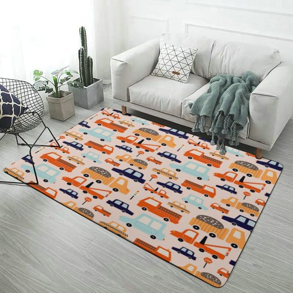 Cartoon Engineering Car Carpet Style Living Room Bedroom Rug Modern 3d Entry Door Mats Household