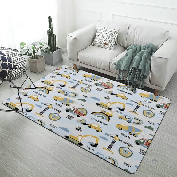 Cartoon Engineering Car Carpet Style Living Room Bedroom Rug Modern 3d Entry Door Mats Household