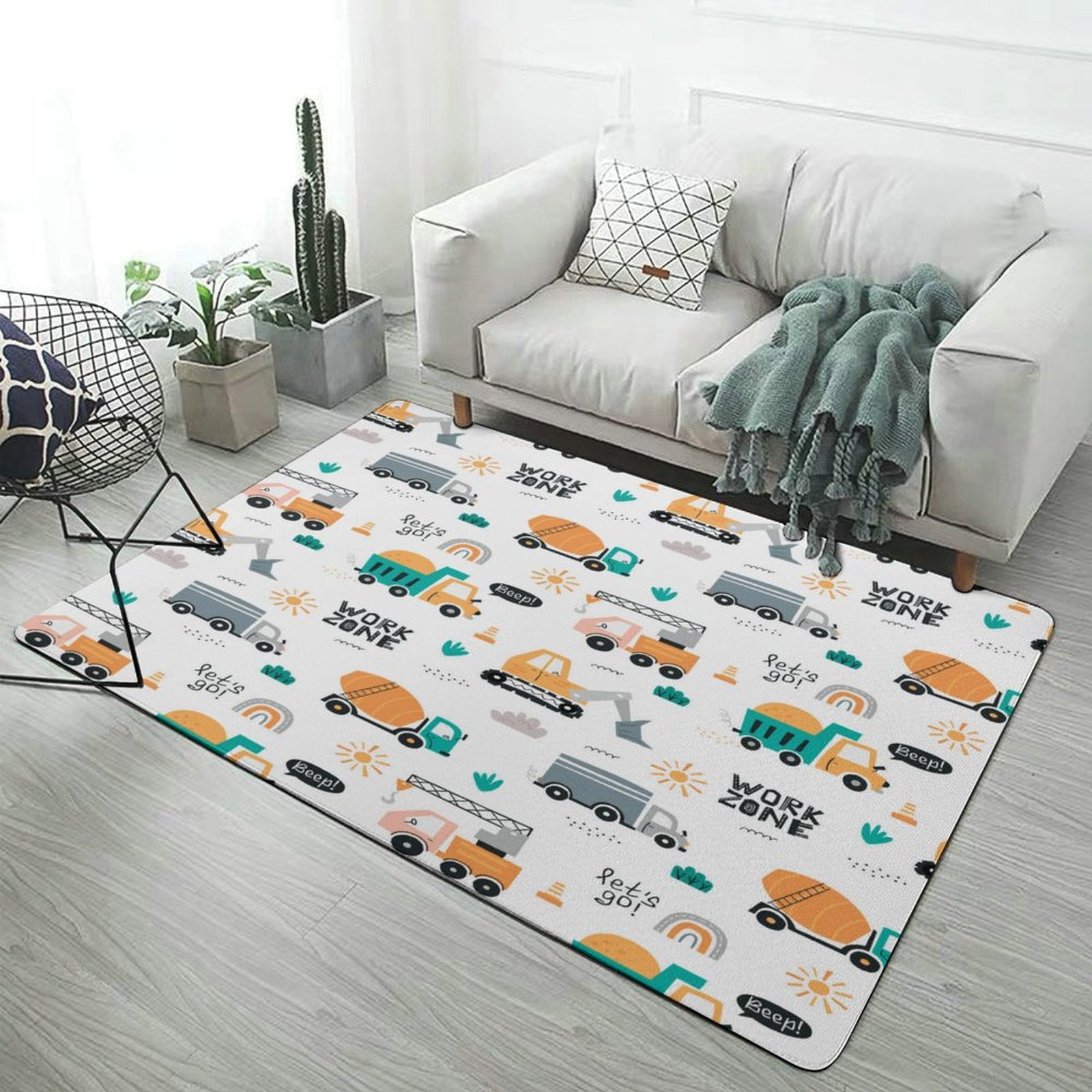 Cartoon Engineering Car Carpet for Home Decoration Rugs for Bedroom ...