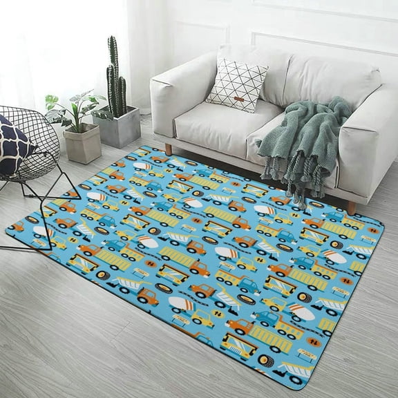 Cartoon Engineering Car Home Decor Living Room Carpet Non-slip Hotel Lobby Floor Mat Kitchen Bedroom Entrance Doormat s