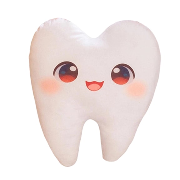 Cartoon Expression Plush Pillow with Funny Teeth, 11.8in Soft Stuffed Cushion for Couch Decor, Whimsical Character Doll for Bedding and Relaxation