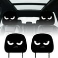 thumbnail image 1 of Cartoon Expression Theme Car Seat Headrest Covers with Comfortable Indoor Printing Design for Vehicle Interior Accessories, 1 of 5