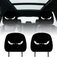 thumbnail image 1 of Cartoon Expression Theme Car Seat Headrest Covers with Indoor Comfortable Printing Design for Vehicle Interior Decoration, 1 of 5
