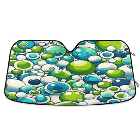 Cartoon Eyecatching Bubbles Car Windshield Sun Shade Foldable Car Front Window Visor Heat and UV Protection 53x23.5