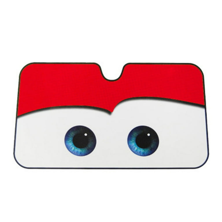 Cartoon Eyes Front Auto Vehicle Accordion Sunshade Car Windshield