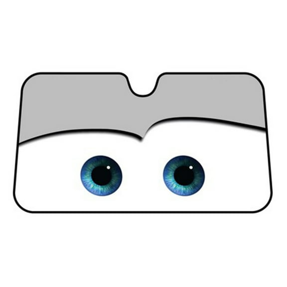 Cartoon Eyes Front Auto Vehicle Accordion Sunshade, Car Windshield Sun Visor