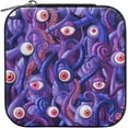 thumbnail image 1 of Cartoon Eyes and Tentacles Jewelry Box Portable PU Leather Jewelry Mini Case with Removable Tray Display Earrings Bracelets Rings Necklaces for Women Women Gifts, 1 of 7
