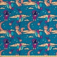 thumbnail image 1 of Ambesonne Cartoon Fabric by the Yard Upholstery, Astronaut Fox Pattern, 2 Yards, Multicolor, 1 of 4