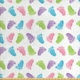 thumbnail image 1 of Ambesonne Cartoon Fabric by the Yard Upholstery, Footprints Pattern Artwork, 2 Yards, Multicolor, 1 of 4