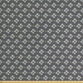 thumbnail image 1 of Ambesonne Cartoon Fabric by the Yard Upholstery, Scribble Spots Spirals, 10 Yards, Grey White Mustard, 1 of 4