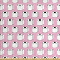 thumbnail image 1 of Ambesonne Cartoon Fabric by the Yard Upholstery, Cartoon Pink Toned Art, 5 Yards, Pale Pink White, 1 of 4