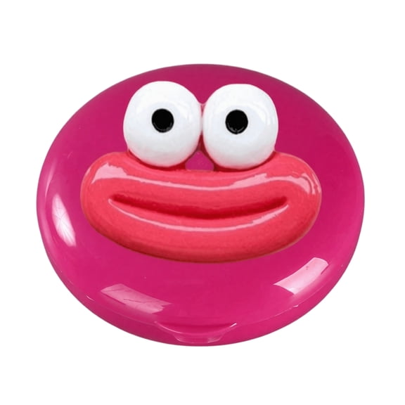 Cartoon Face Pill Organizer Plastic Medication Storage Box Compact Portable for Travel Home Office Tablets Vitamins Supplements